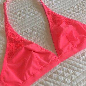 Aerie Sheer Pink Halter Top